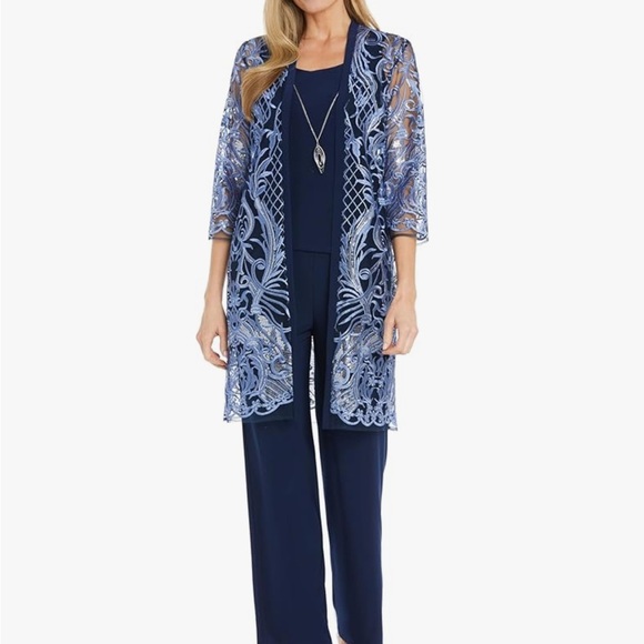 Elegant Blue Women's pantsuit - Picture 1 of 2
